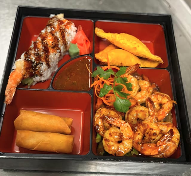 Shrimp Teriyaki Bento Box.